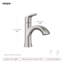 Moen Karis Single Handle Bathroom Faucet with Push Down Drain, Deckplate Included-77119977