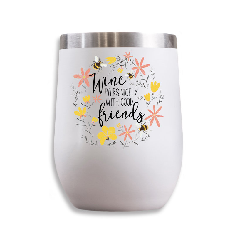 11 oz. Verre à vin, Jaune/blanc