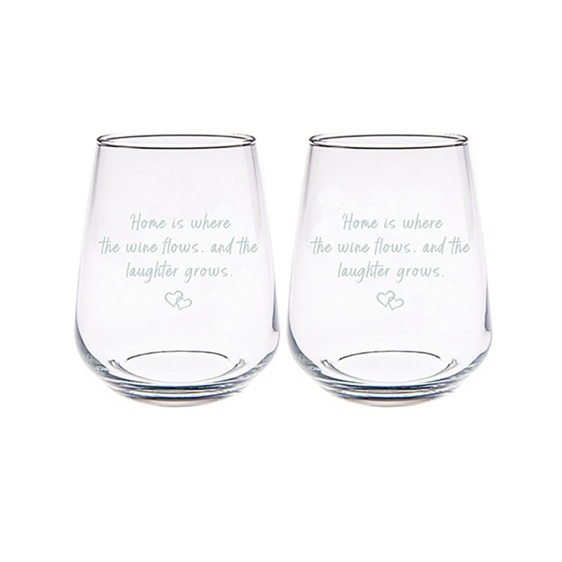 445ml Stemless Wine Glass Set