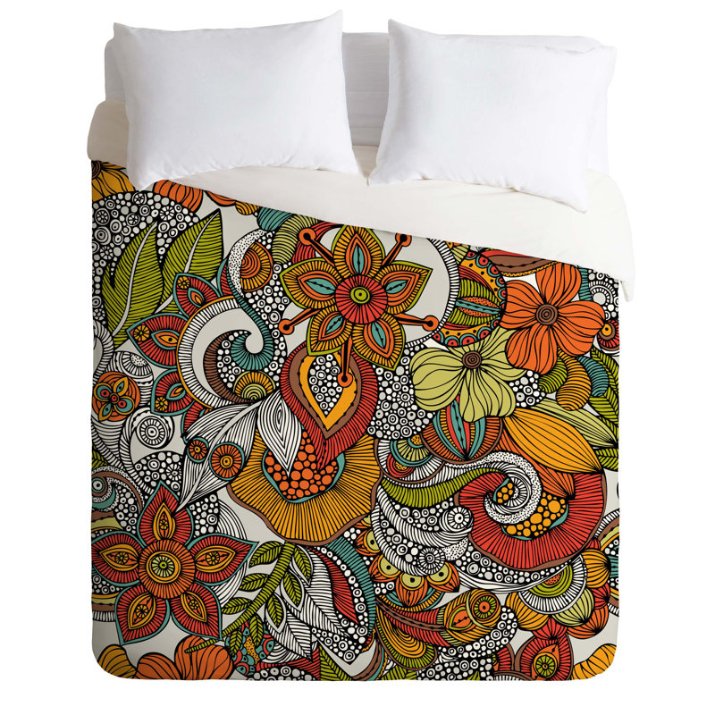 Valentina Ramos Traditional Polyester Floral Duvet Cover, King Duvet Cover, Lightweight