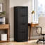 Black 4-Drawer Filing Cabinet with Lock, Adjustable Hanging Bars for A4 & Letter Files, Home Office Storage Cabinet