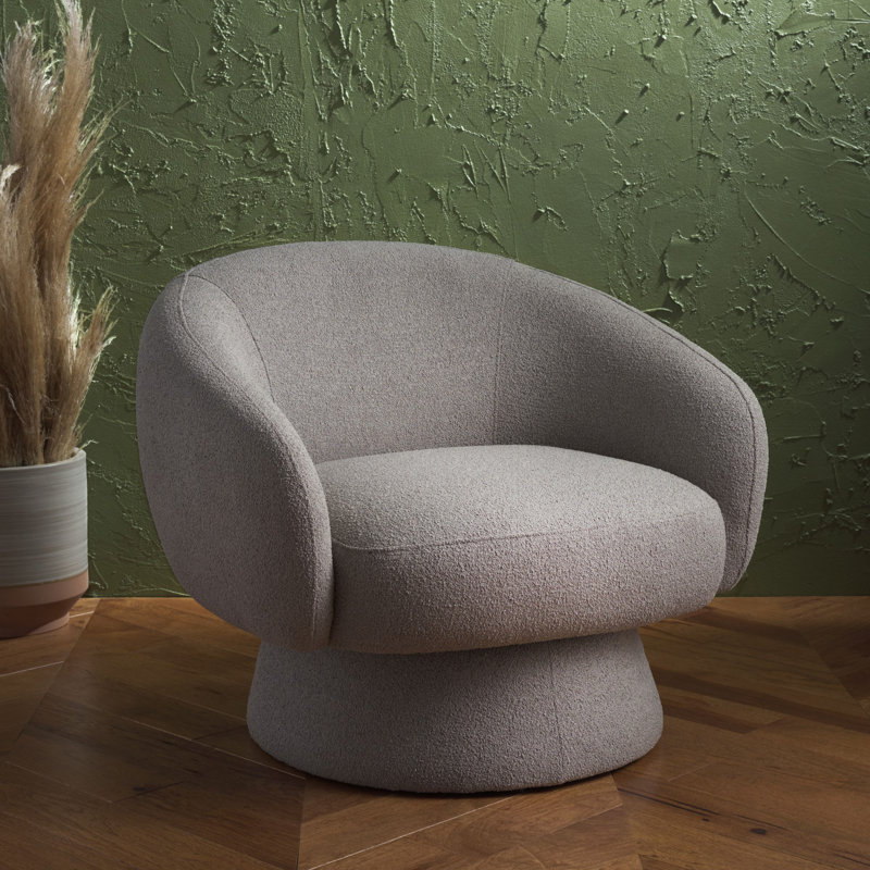 Fauteuil demi-tonneau pivotant Boucle, Gris