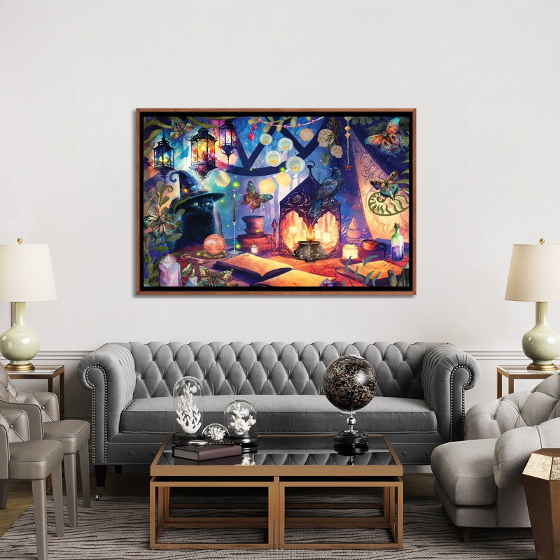 Fortune Teller, 40" H x 60" W x 1.5" D, Classic Wood Floater Framed Canvas