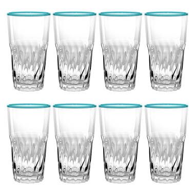 American Metalcraft The Parker Collection 12 - Piece 8oz. Tritan Plastic  Drinking Glass Glassware Set