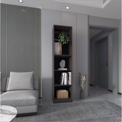 Bibliothèque étroite à 5 tablettes Home