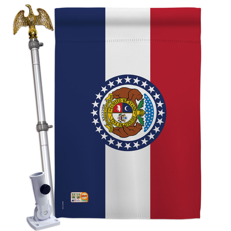 Polyester à 2 côtés 40 x 28 pi Ensemble de drapeaux, Missouri