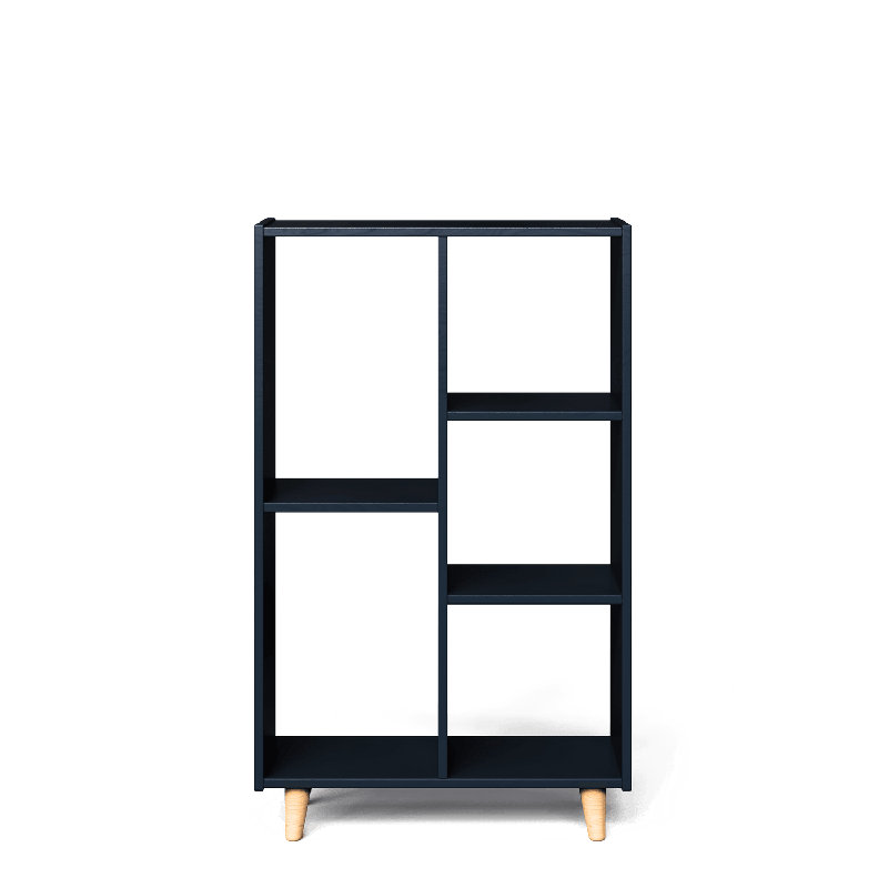 Offset Kids Shelf Vertical, Scandi-Navy/Natural