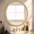 Chelbe Solid Wood Round Mirror-1502962626