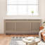 Housse de radiateur vidaXL avec tablette de rangement supérieure, housse de chauffage, panneau de fibres à densité moyenne, 55,5-80,7 po x 7,5 po x 32,1 po, naturel-91833315-91833317-132453091