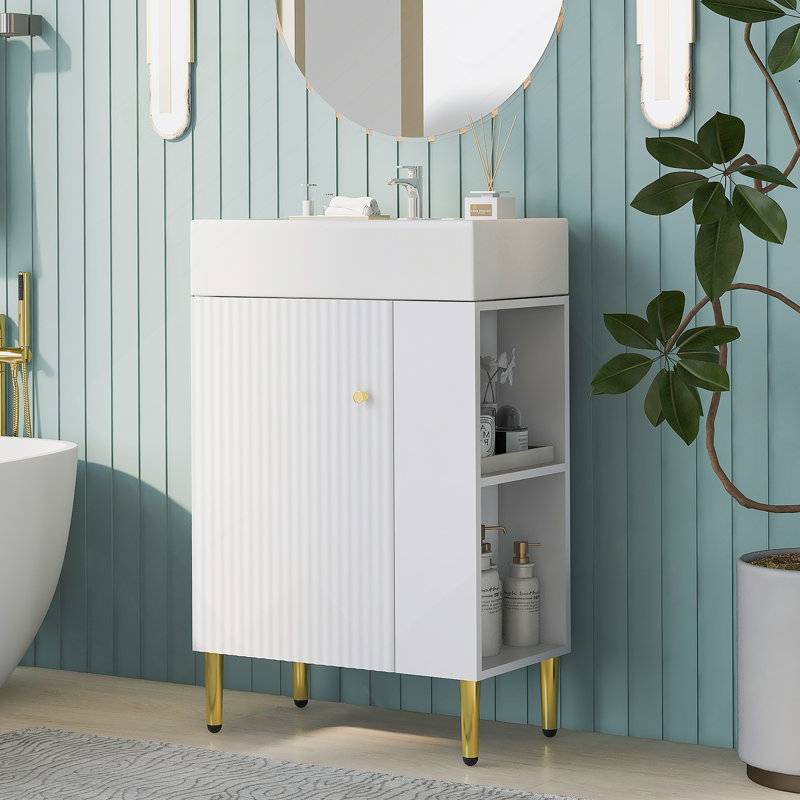 Armoire de salle de bain fonctionnelle avec rangement, idéale pour organiser vos essentiels de salle de bain et améliorer l'espace utilitaire