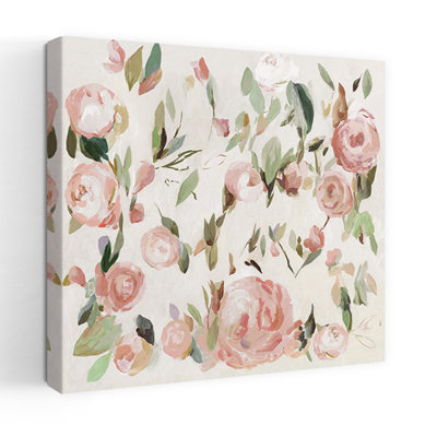 Rose Pearls Abstract Delicate Romantic Landscape Nature Art