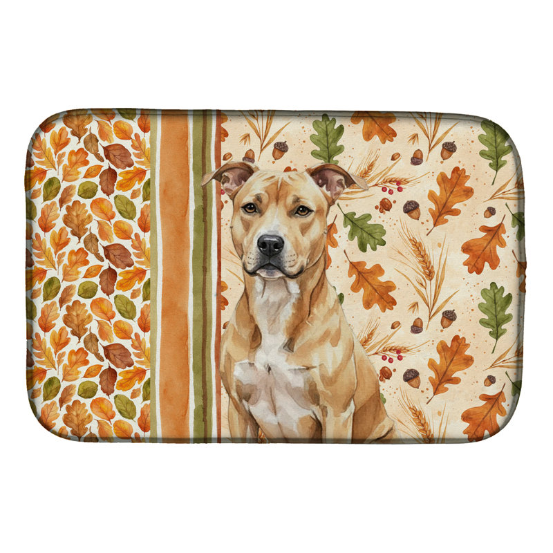 Tapis de séchage d'automne Faw American Staffordshire Terrier Heirloom