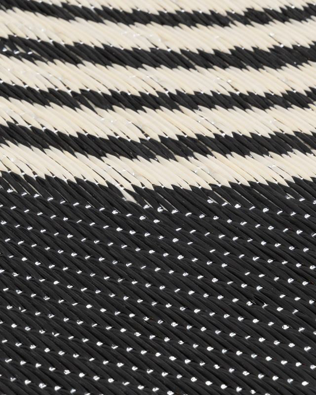 Urban Collection Outdoor Rug Wave Design in Black, Rectangle 150 x 220cm