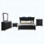 Ensemble de chambre avec grand lit noir 5 pièces-130205190-130205191