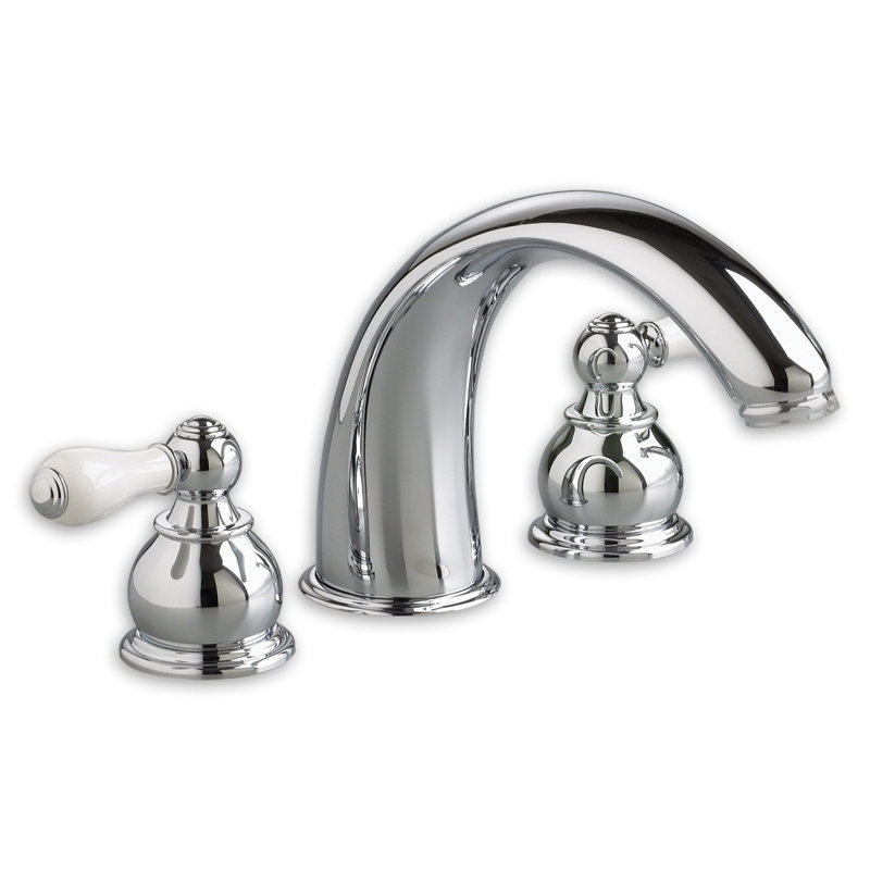 Hampton Double Poignée Plate-forme De Bain Croissant De Baignoire, Chrome poli