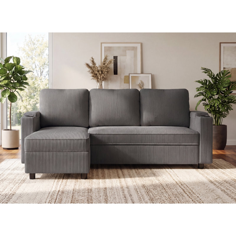 3 Seater Sofa Bed, Grey
