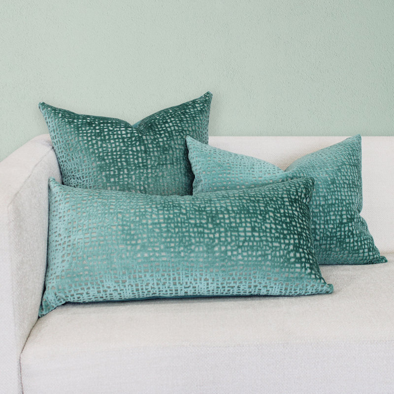 Monaly Rectangular Pillow Cover & Insert, Denim, 16" x 30"