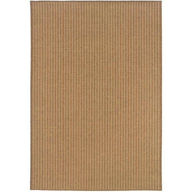 South Hampton Brown/Light Brown Indoor/Outdoor Area Rug, Rectangle 5'3" x 7'6"