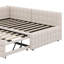 Lit de jour rembourré en L pleine grandeur avec lit gigogne escamotable double et ports USB-735179018