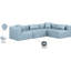 Canapé modulaire en similicuir 4 pièces Houswerth-94884272