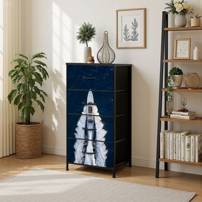 Commode 4 tiroirs avec tiroirs verticaux