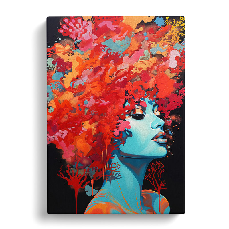 Coral Pop - Print, 76cm H x 50cm W x 3cm D