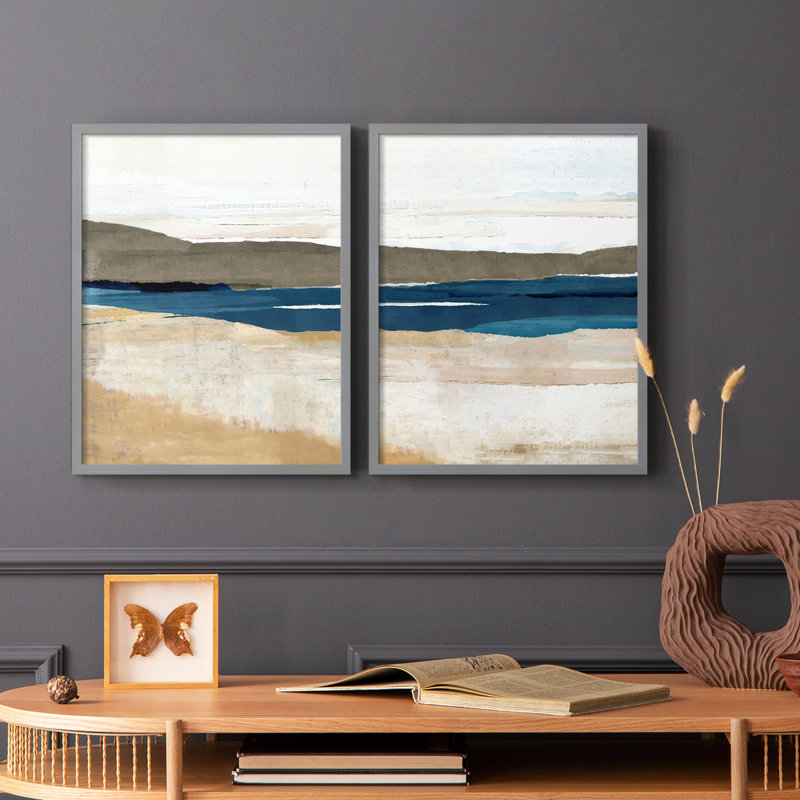 Reproduction encadrée Buttermere Triptych I-Premium - prête à être accrochée - aucun clou requis - aucun clou requis, Vert