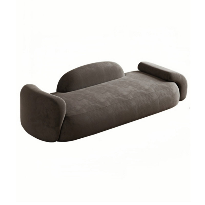 Banc rembourré en mélange de polyester Harnam, H 21,65 po x l 47,24 po x P 19,68 po, Gris