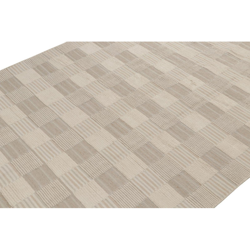 Scandinavian Wool Geometric Area Rug, Rectangle 12' x 16'