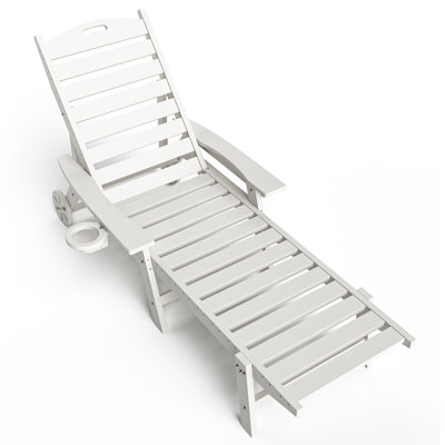 Davonia HDPE Plastic Outdoor Patio Reclining Chaise Lounge Chair by Red Barrel Studio
