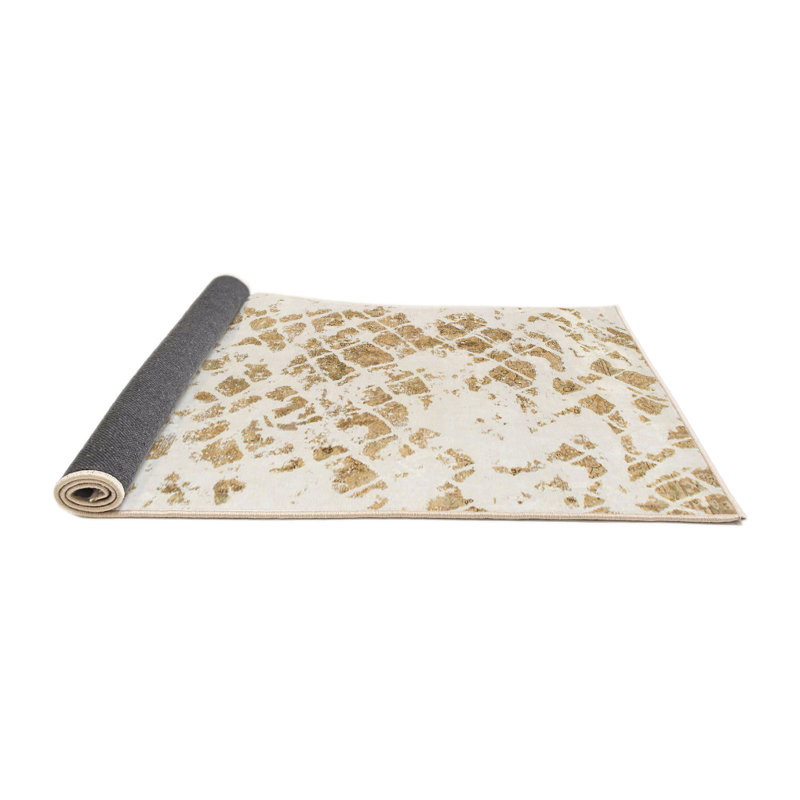 Tapis décoratif multicolore à motif abstrait, Rond 5 pi