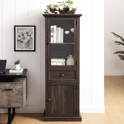 Armoire de rangement spacieuse avec tablettes pour la salle de bain - Grand salon brun, cuisine, salle à manger