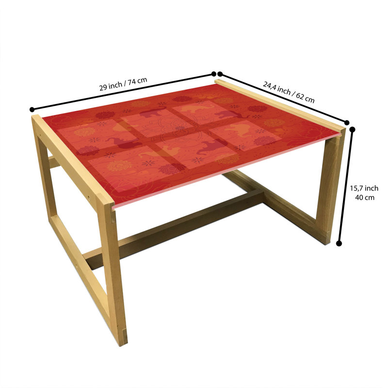 Iree Sled Coffee Table, 40cm H x 74cm W x 62cm D