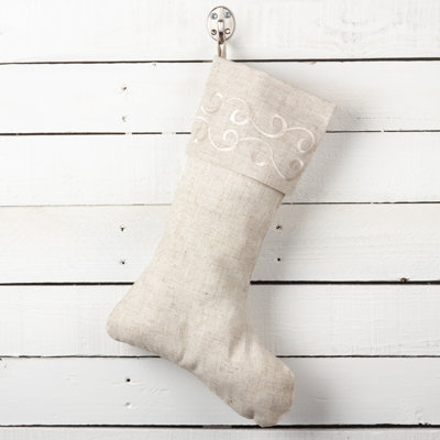 Embroidered Swirl Stocking