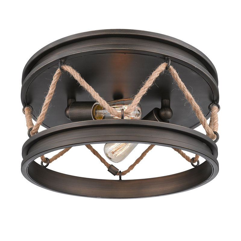 Steel Flush Mount, Gunmetal Bronze