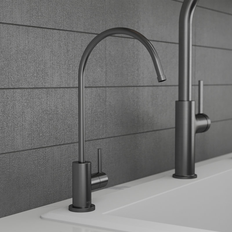 Karran Kestrel Single Handle Beverage Faucet in Spot-Free Gunmetal Grey, Gunmetal Black