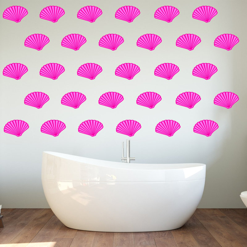 Adhésif décoratif mer de plage nautique sea coquillages Nicklas, Rose