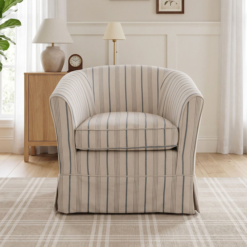 Fauteuil pivotant moderne, fauteuil d'appoint confortable pour le salon, la chambre à coucher et regarder des films