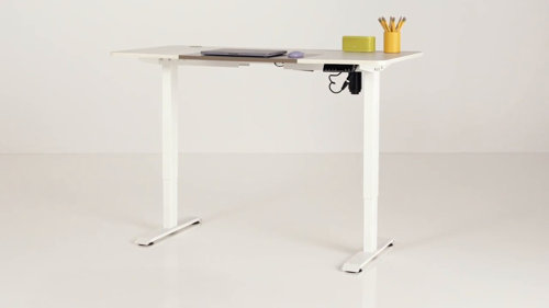 Gilman Home Office Height Adjustable Standing Desk The Twillery Co. Size: 27.5 H x 48 W x 24 D, Color (Top/Frame): White/White