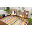 Tapis rayé beige / orange intérieur / extérieur-1334109393