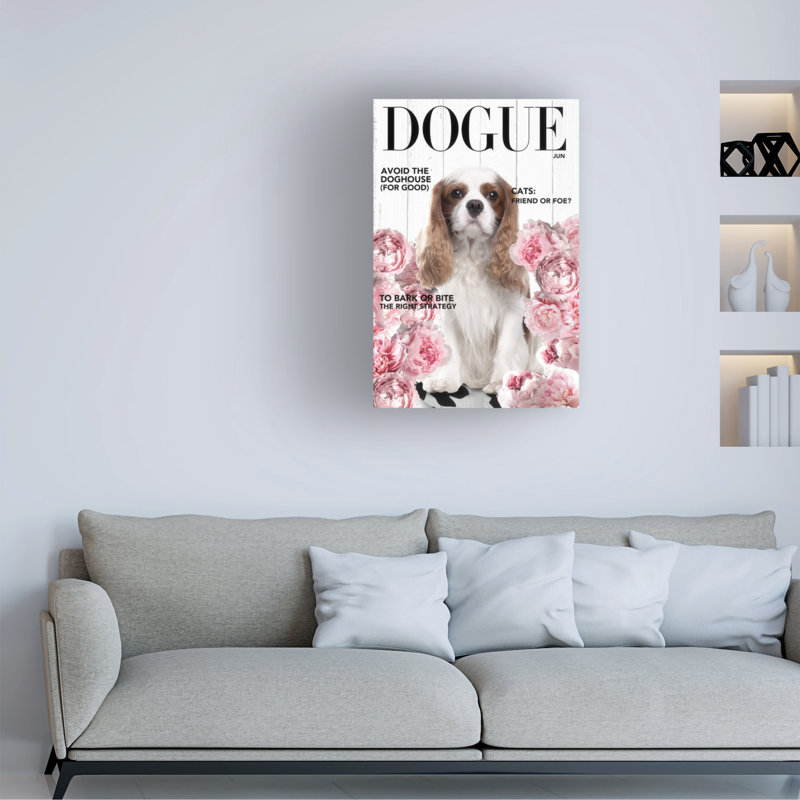 Art sur toile Sasha Dogue, H 12 po x l 19 po