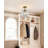 10" W Modern Ribbed Glass Semi-Flush Mount Ceiling Light, Metal Fixture with Clear Textured Glass Shade for Bedroom, Hallway, Entryway-458696683