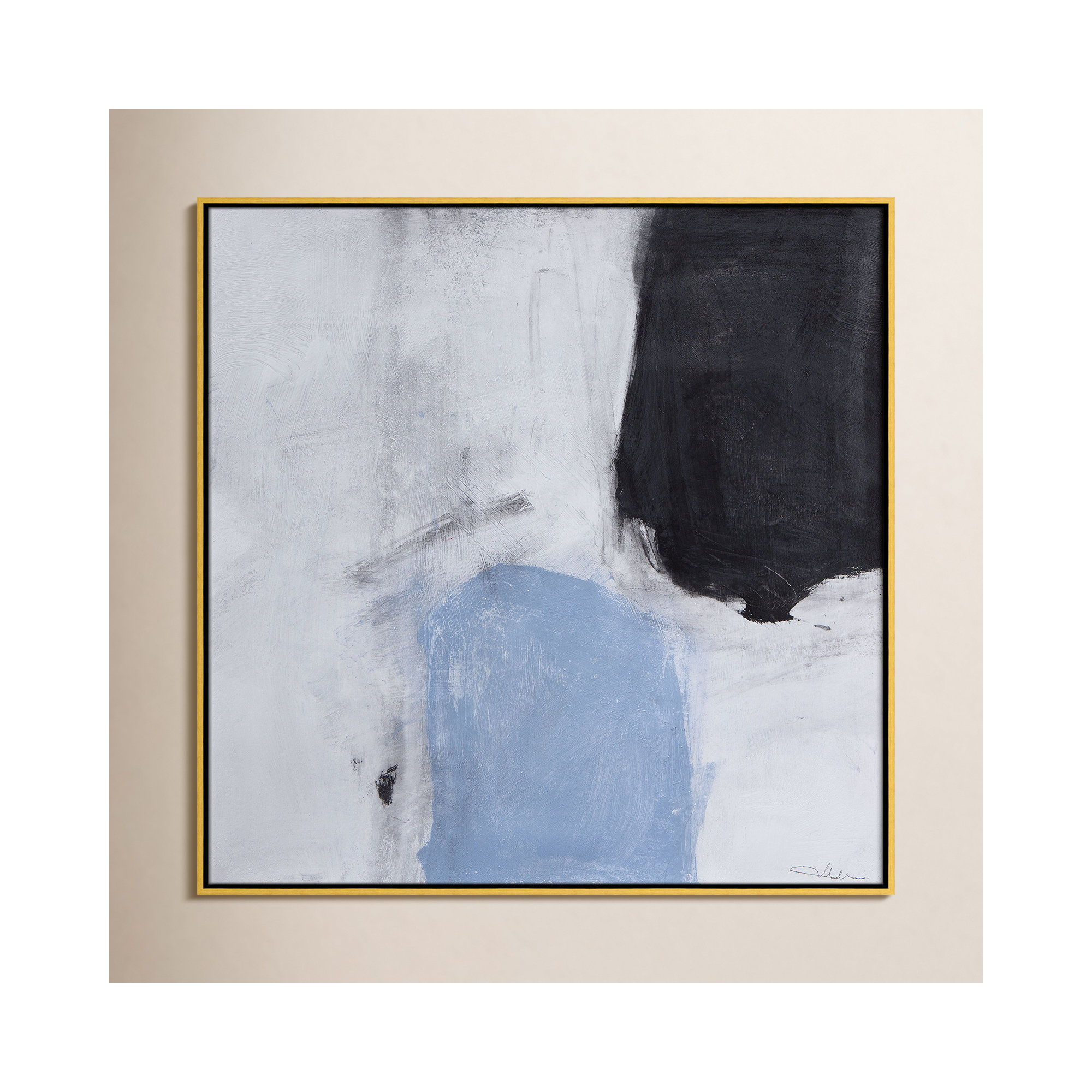 From Powder Blue to Onyx Print by Casa Fine Arts, 37.5" H x 37.5" W, Gold