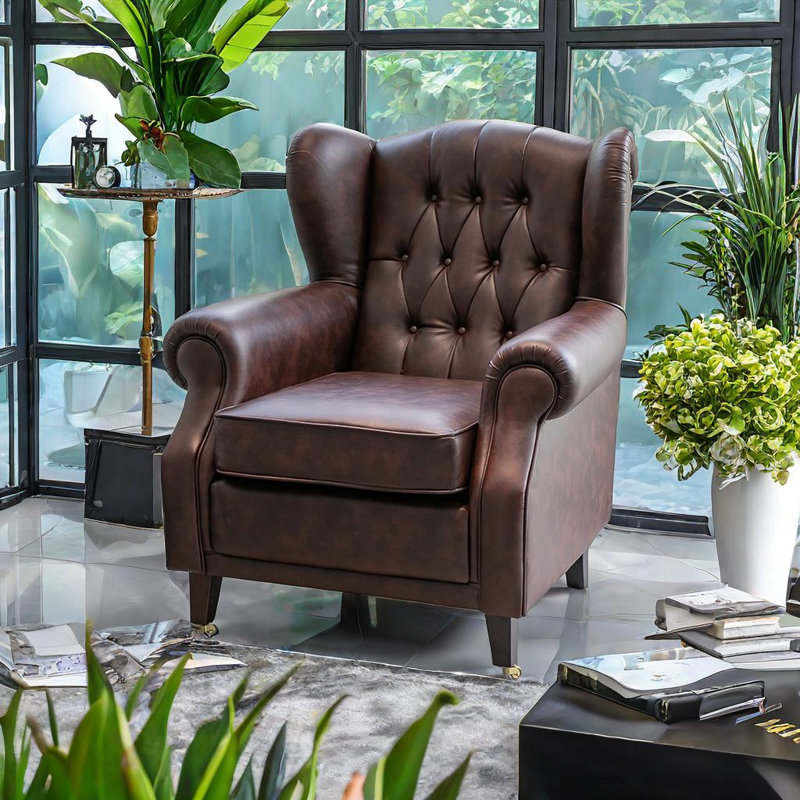 Deshawna Recliner, Deep Coffee Leather Match