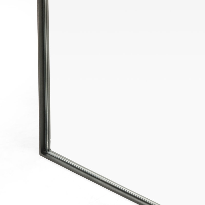 Bellvue Rectangle Metal Mirror, Black