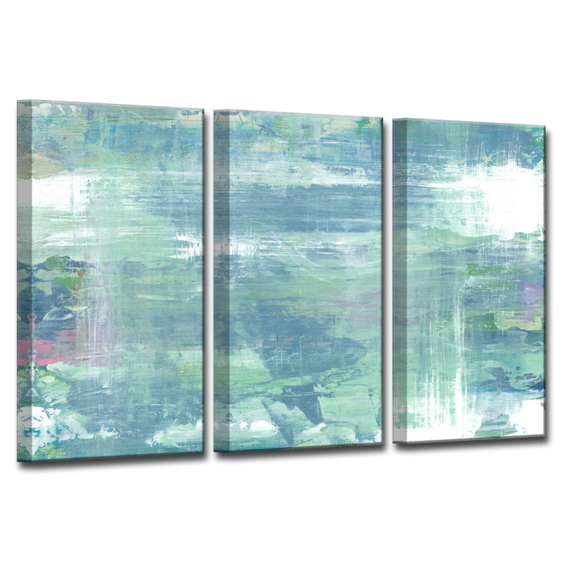 " Koi Pond Reflections " by Jasmine Mills 3 - Pieces, 24" H x 36" W