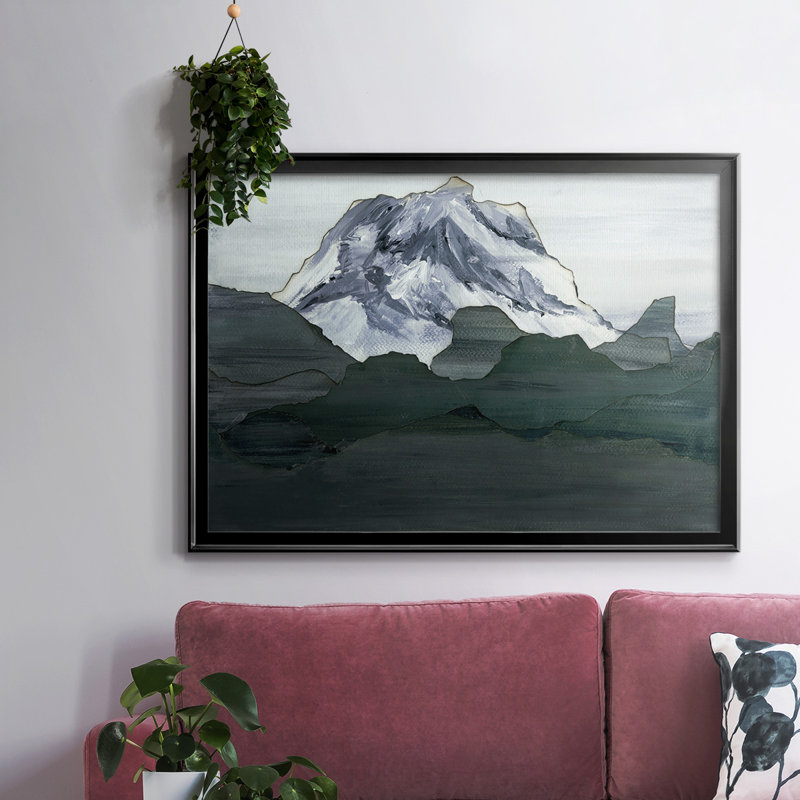 " Summit ", 14" H x 20" W x 1.5" D, Black Closed Corner Framed Canvas
