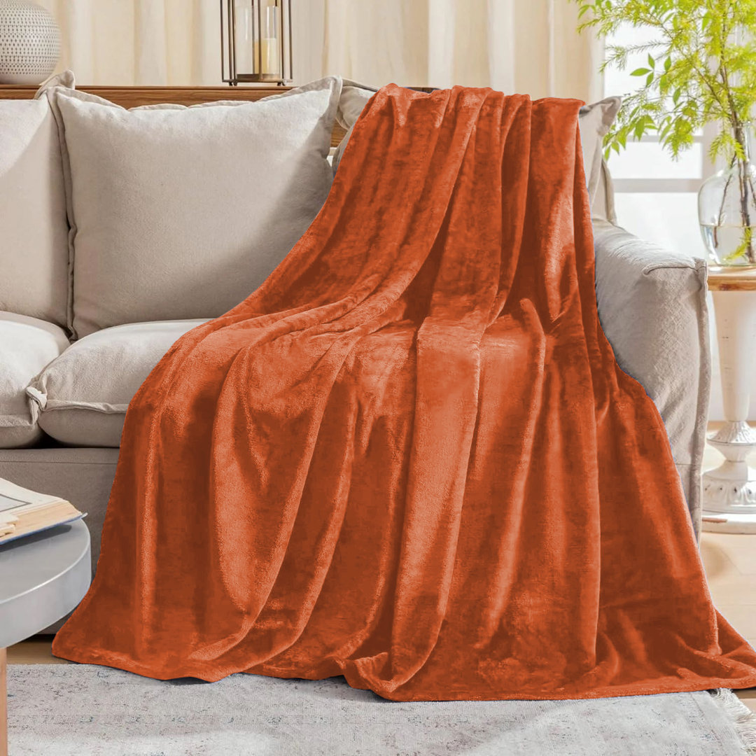 Faux Fur Reversible Fleece Throw Blanket – Soft & Cozy