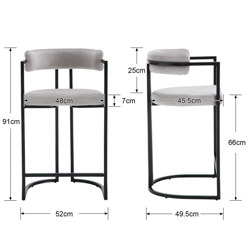 Adelynn Counter Stool, Grey