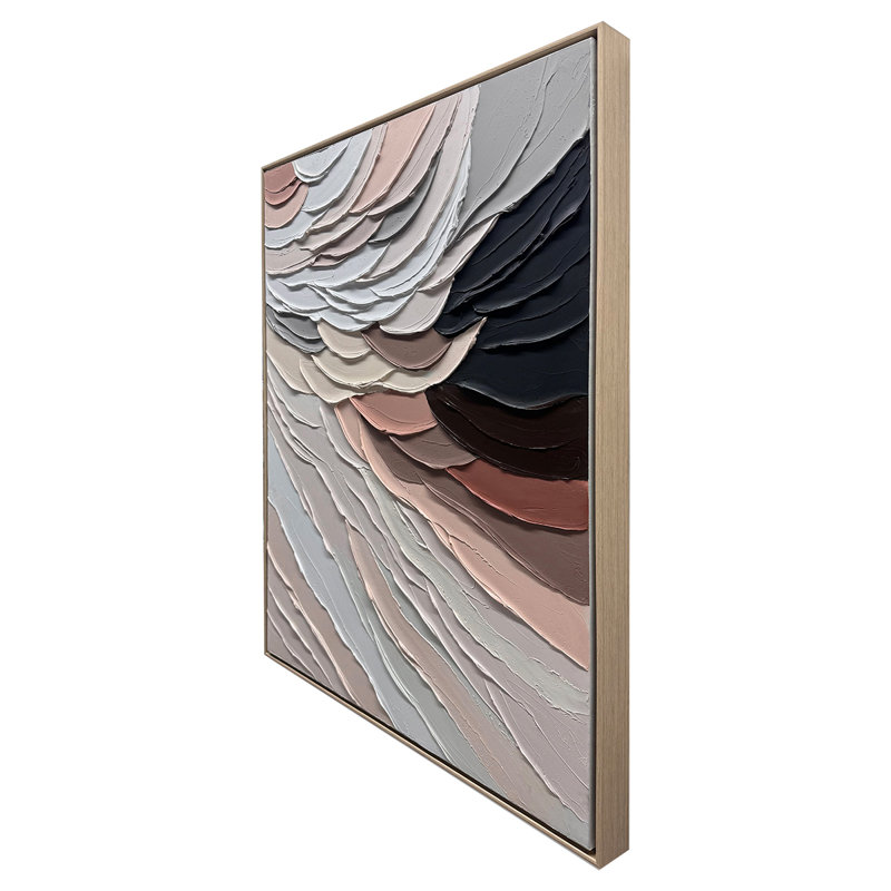 Peinture abstraite multicolore L 36 po x l 2,5 po x H 48 po